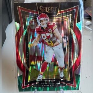 2024 Travis Kelce Green and Black Shock Panini Select Prizm Mint condition